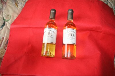 2 x Half Bottles Sauternes Lafleur Mallet Cheval Quancard  2010/ 2011
