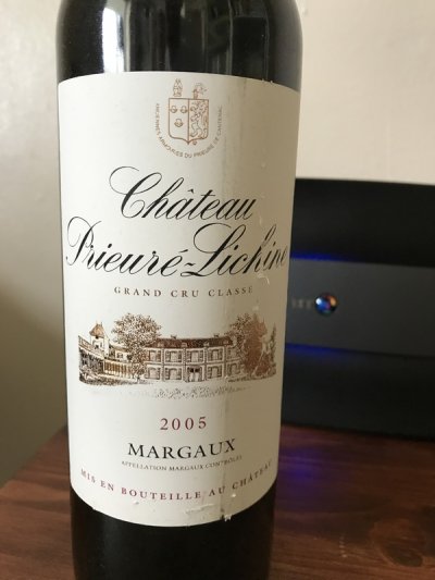93 pts Margaux Prieure-Lichine 2005                       NO RESERVE