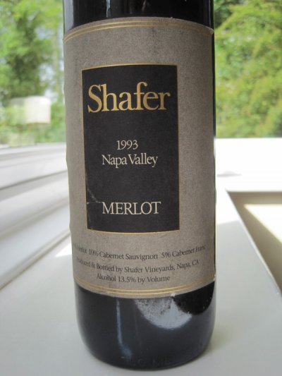 Merlot 1993 Shafer Vineyards, Napa Valley (CT 91)