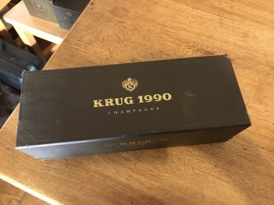 KRUG Vintage 1990 in Original gift box. 98/100 BS, 97/100 WS, 19.5 /20 JR