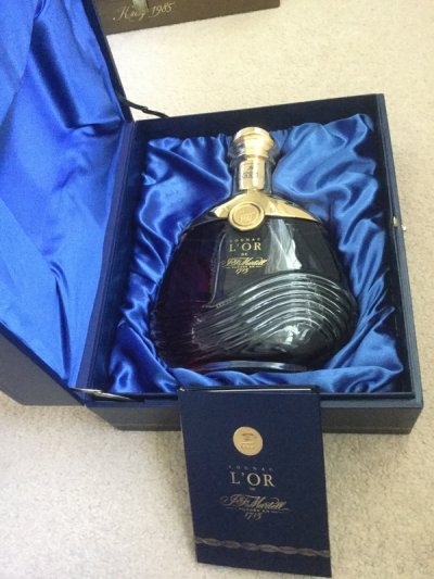 Cognac L'or Martell -crystal dcanter