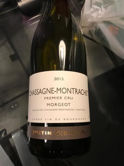 Chasagne Montrachet Premier Cru 'Morgeot' 2015 Domaine Girardin,Burgundy
