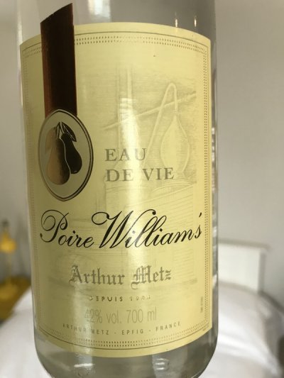 Arthur Metz Eau de Vie Poire William - Perfect bottle and xmas present