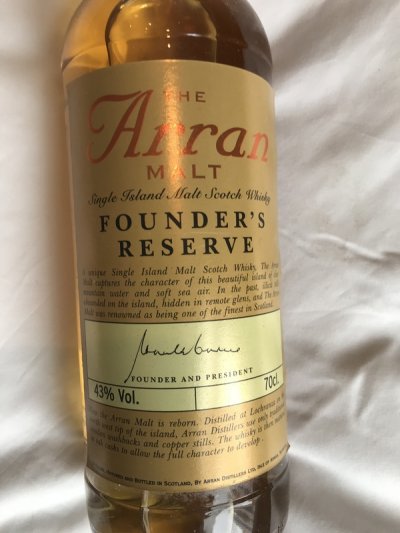 Malt - Arran Founder's Reserve - perfect bottle