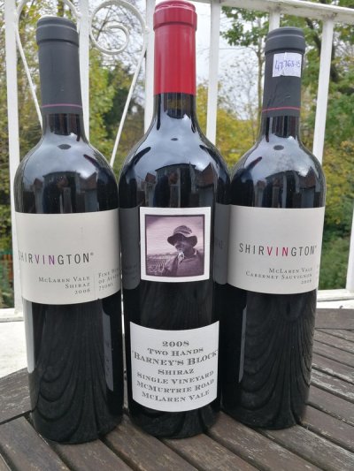 Shirvington Shiraz 2006, Shirvington Cabernet Sauvignon 2006, Barney's Block Shiraz 2008