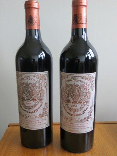 2 bottles Chateau Pichon Longueville Baron 2004 93pts Parker