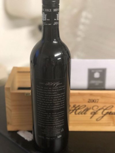 2007 Henschke Hill of Grace Shiraz, Eden Valley in presentation box, fine Australian wine