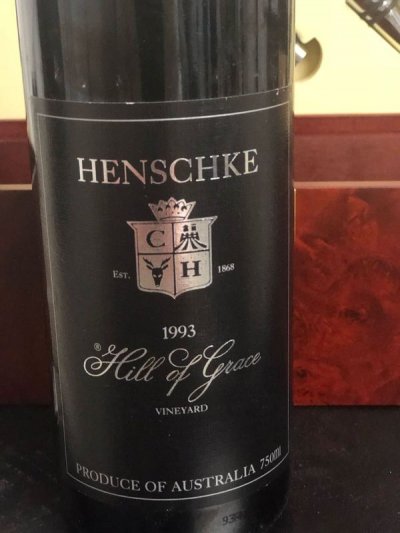 1993 Henschke Hill of Grace Shiraz, Eden Valley in presentation box, fine Australian wine