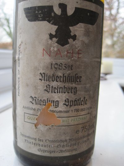 Niederhäuser Steinberg Riesling Spätlese 1983 Staatliche Weinbaudomäne