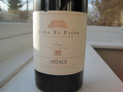 Vina El Pison Reserva 1994 Artadi, Rioja (CT 94)