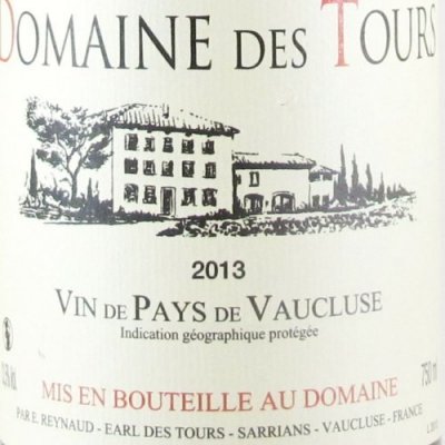 Domaine des Tours Rouge Vin de Pays du Vaucluse, Emmanuel Reynaud 2013