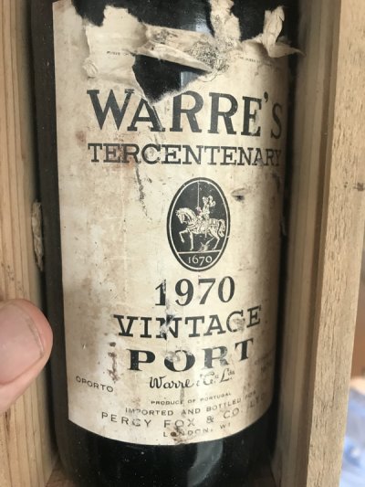 1970 Warres Tercentenary vinatge port- one of the greatest vintages - boxed 