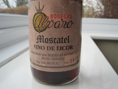 Moscatel Vino de Licor Bodegas Alvaro