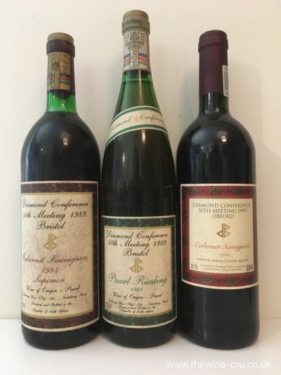 Three bottles South African Commemorative wines. No Reserve