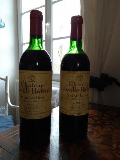 Ch. Leoville Poyferre 1982 St Julien RP 95 (1 bottle on left)