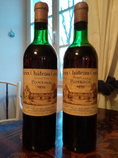 Vieux Chateau Certan Pomerol 1970 1 bottle (on the left)