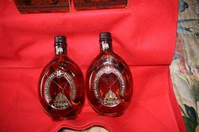 2 Bt of 15 Years  old Dimple De Luxe Scotch Whisky 1 Litre Each