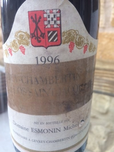 Domaine Esmonin Gevrey-Chambertin Clos-St-Jacques Premier Cru Burgundy 1996