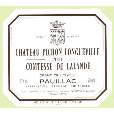 Chateau Pichon Comtesse de Lalande 2001 (OWC) - fa2