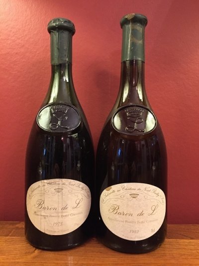 Chateau du Nozet Baron de L Pouilly Fume 1973 and 1982