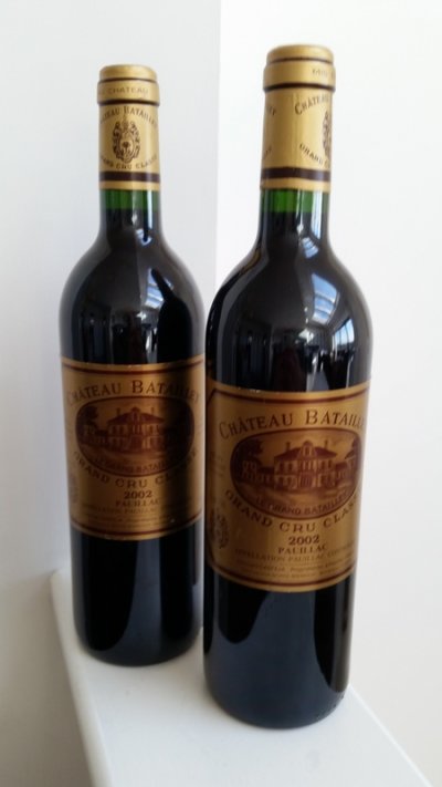 2 Bottles of Chateau Batailley 2002 - JR 16.5+pts, NM 89pts