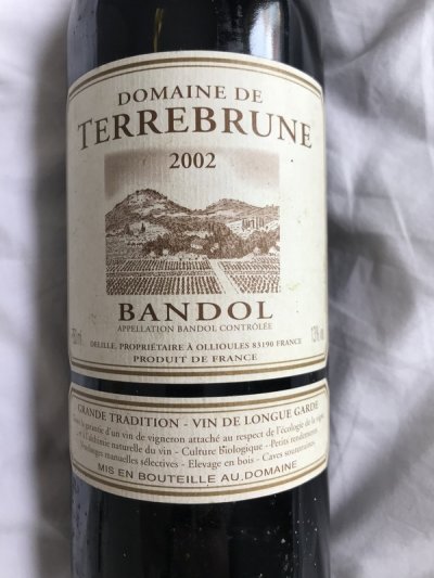 2002 Bandol - Organic - Domaine de Terrebrune - great year !