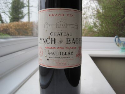 Chateau Lynch-Bages 1992, Pauillac (CT 89)