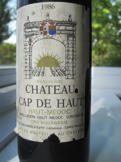 Chateau Cap de Haut 1986, Haut-Medoc