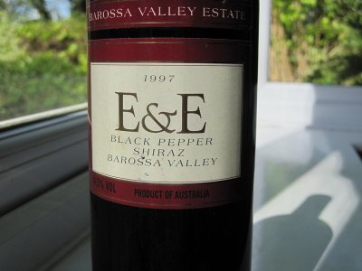 E & E Black Pepper Shiraz 1997, Barossa Valley Estate (WS 94)