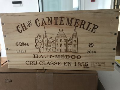 Lot 18:  Chateau Cantemerle 2014 (OWC of 6) Haut Medoc. 5ème Cru Classé. Provenance: Delivered directly from the Wine Society. Perfect appearance.