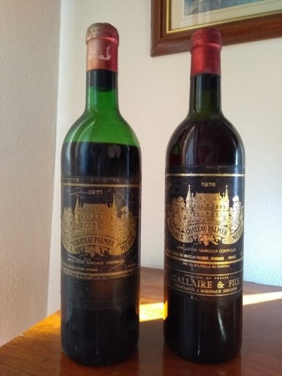 duo of Chateau Palmers Margaux 1978 hs & 1971 bs