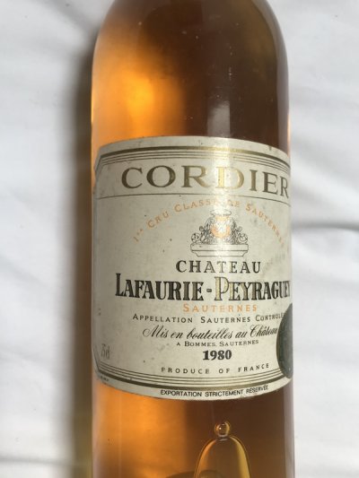 1980 Ch Lafaurie-Peyraguey 1 er Cru Sauternes - great year !