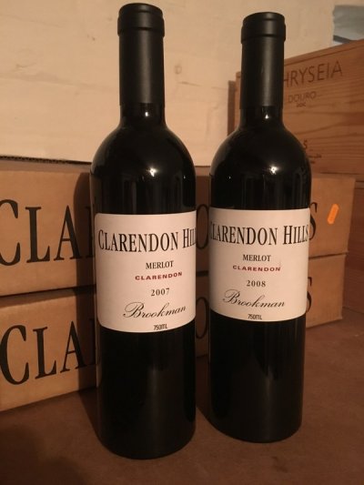 A Pair of Clarendon Hills Brookman Merlots 2007 & 2008 (RP 92 & 91 pts)