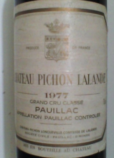 1977 Chateau Pichon Lalande Comtesse de Lalande