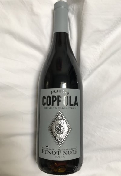 2015 Coppola Pinot Noir - Diamond collection silver label - Monterey 