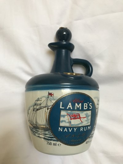 1970's Lambs vatted navy rum in a porcelain jar - The original tot for the navy !