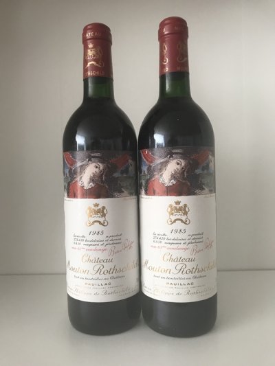 July Lot 4. Chateau Mouton Rothschild 1985 (2 bottles)