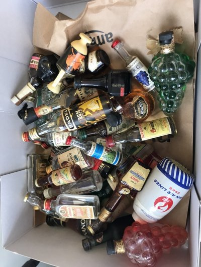 35 miniatures rum whisky liquers slivovitz, gin etc - mixed 