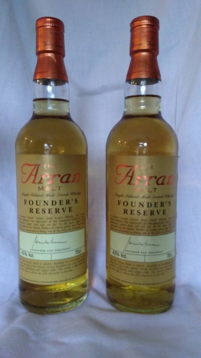 Rare - 2 bottles of The Arran Malt Distillery, Founder's Reserve Single Malt Scotch Whisky, Isle of Arran 