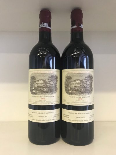 Chateau Lafite Rothschild 1998 (2 bottles) August Lot 4. 