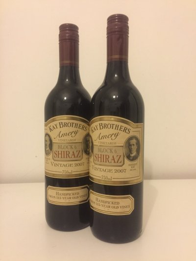 Kay Brothers Block Six Shiraz 2007 x 2 bottles