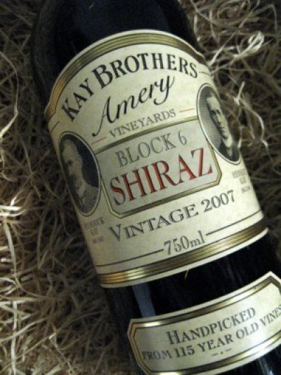 KAY BROTHERS BLOCK 6 SHIRAZ FLAGSHIP WINE 2007 X 3 - RP93PTS 