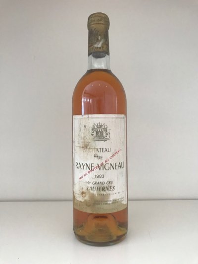 August Lot 15. Chateau Rayne Vigneau 1983 (1 bottle)