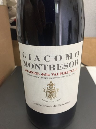 2010 Giacomo Montresor 'Fondatore', Amarone della Valpolicella DOCG, Italy 