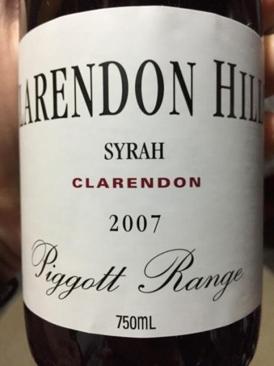 CLARENDON HILLS PIGOTT SYRAH 2007 RP 95 PTS