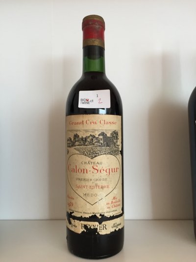 Chateau Calon Segur 1959 (1 bottle) September Lot 7.