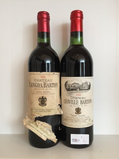 1982 Saint Julien: Chateaux Leoville Barton and Langoa Barton 1982 (1 bottle each) September Lot 11.