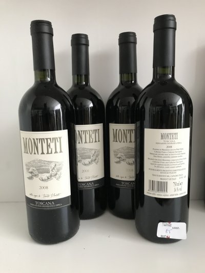 Monteti IGT Toscana 2008 (4 bottles) September Lot 87.