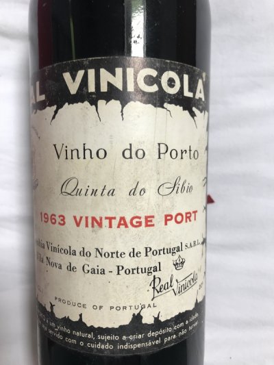1963 Real Vinicola Vintage Port 