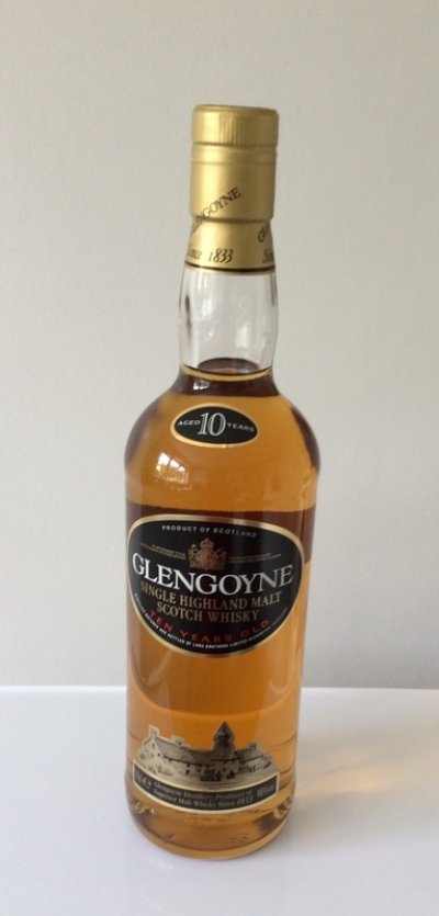 A rare, hard to find 1990s old label Glengoyne 10 yer old Single Malt Whisky 